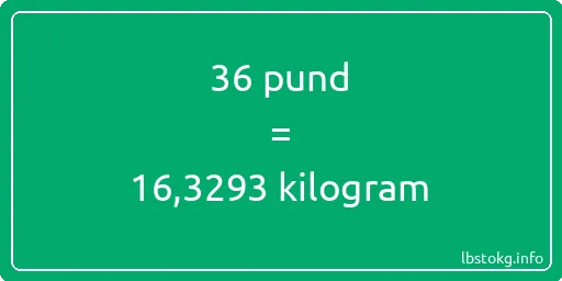 36 pund till kilogram - 36 pund till kilogram