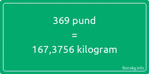 369 pund till kilogram - 369 pund till kilogram