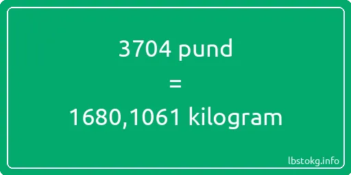 3704 pund till kilogram - 3704 pund till kilogram