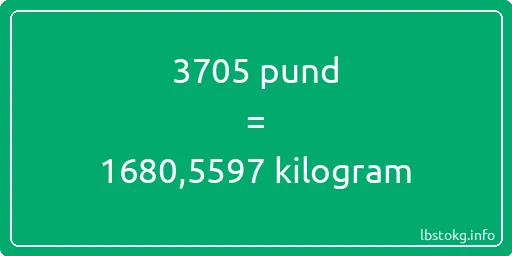 3705 pund till kilogram - 3705 pund till kilogram