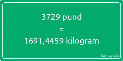 3729 pund till kilogram - 3729 pund till kilogram