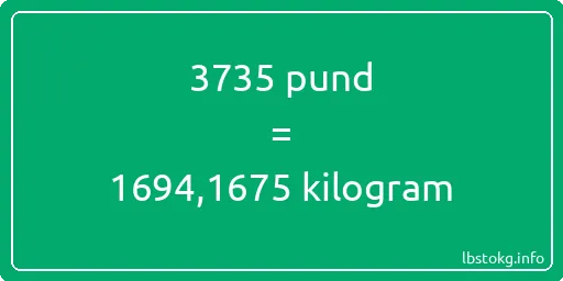 3735 pund till kilogram - 3735 pund till kilogram