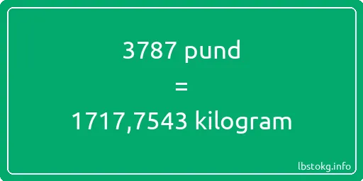 3787 pund till kilogram - 3787 pund till kilogram