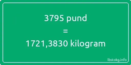 3795 pund till kilogram - 3795 pund till kilogram