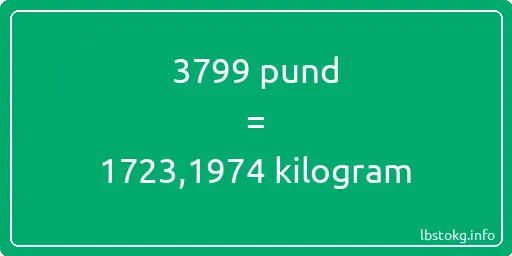 3799 pund till kilogram - 3799 pund till kilogram