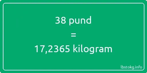 38 pund till kilogram - 38 pund till kilogram