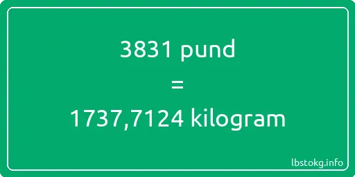 3831 pund till kilogram - 3831 pund till kilogram