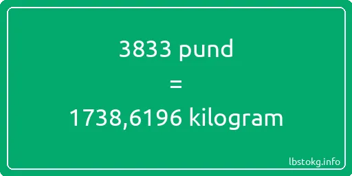 3833 pund till kilogram - 3833 pund till kilogram