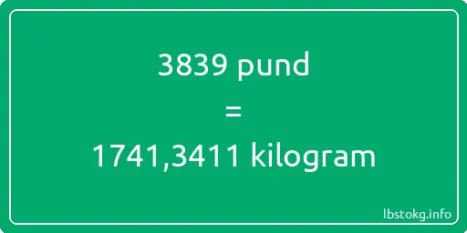 3839 pund till kilogram - 3839 pund till kilogram