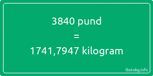 3840 pund till kilogram - 3840 pund till kilogram