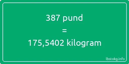 387 pund till kilogram - 387 pund till kilogram