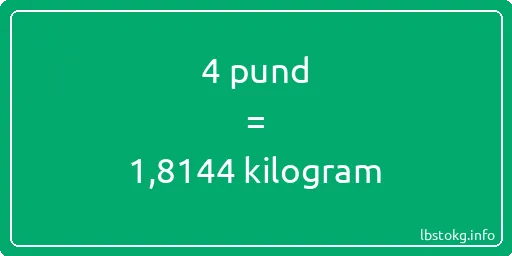 4 pund till kilogram - 4 pund till kilogram