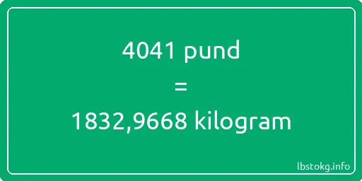 4041 pund till kilogram - 4041 pund till kilogram