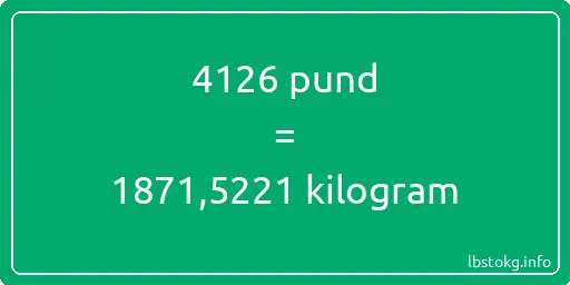 4126 pund till kilogram - 4126 pund till kilogram