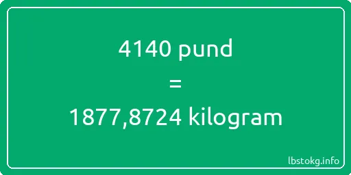 4140 pund till kilogram - 4140 pund till kilogram