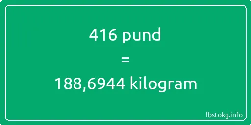 416 pund till kilogram - 416 pund till kilogram