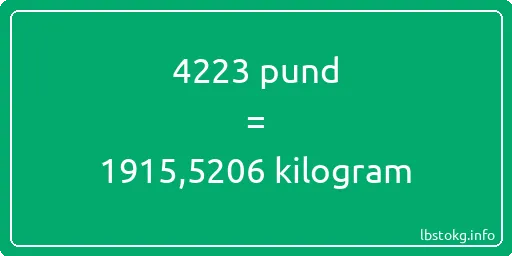 4223 pund till kilogram - 4223 pund till kilogram