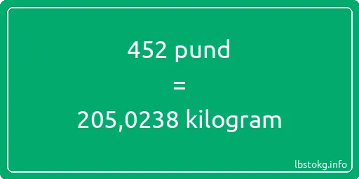 452 pund till kilogram - 452 pund till kilogram