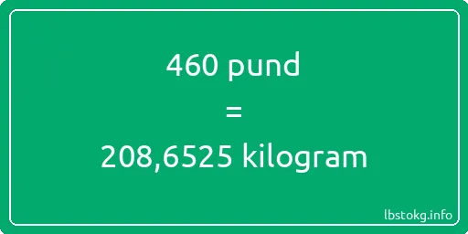 460 pund till kilogram - 460 pund till kilogram