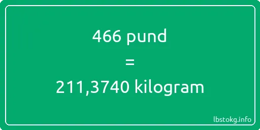 466 pund till kilogram - 466 pund till kilogram