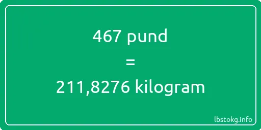 467 pund till kilogram - 467 pund till kilogram