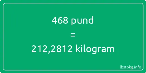 468 pund till kilogram - 468 pund till kilogram