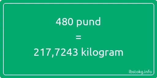 480 pund till kilogram - 480 pund till kilogram