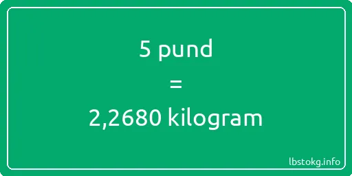 5 pund till kilogram - 5 pund till kilogram