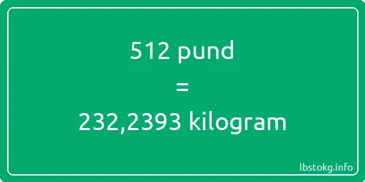 512 pund till kilogram - 512 pund till kilogram