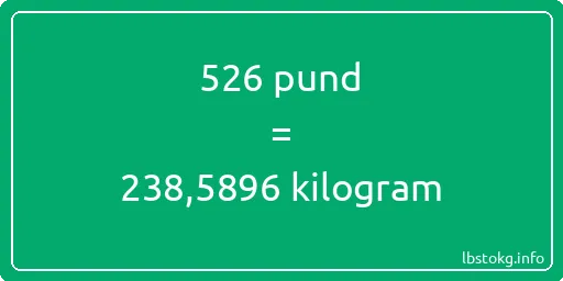 526 pund till kilogram - 526 pund till kilogram