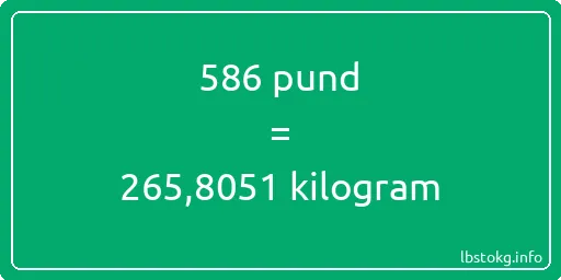 586 pund till kilogram - 586 pund till kilogram