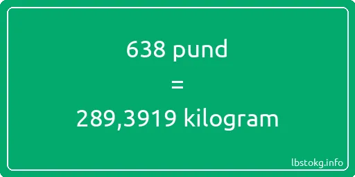 638 pund till kilogram - 638 pund till kilogram