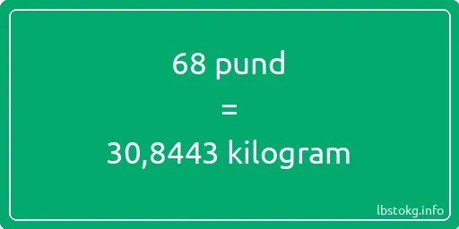 68 pund till kilogram - 68 pund till kilogram