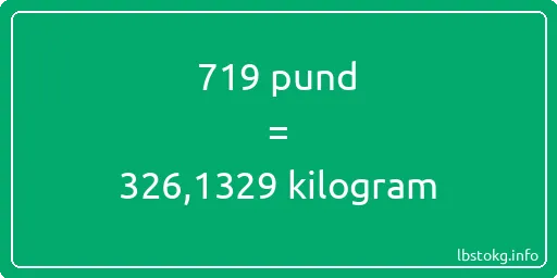 719 pund till kilogram - 719 pund till kilogram