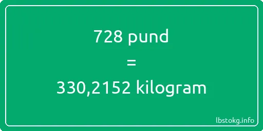 728 pund till kilogram - 728 pund till kilogram