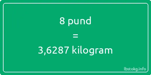 8 pund till kilogram - 8 pund till kilogram