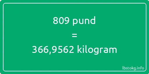 809 pund till kilogram - 809 pund till kilogram