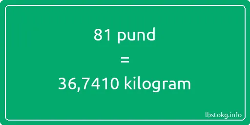 81 pund till kilogram - 81 pund till kilogram