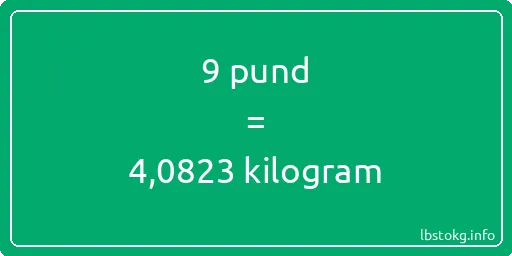 9 pund till kilogram - 9 pund till kilogram