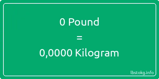 0 Pound için Kilogram - 0 Pound için Kilogram