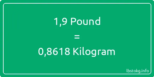 1-9 Pound için Kilogram - 1-9 Pound için Kilogram