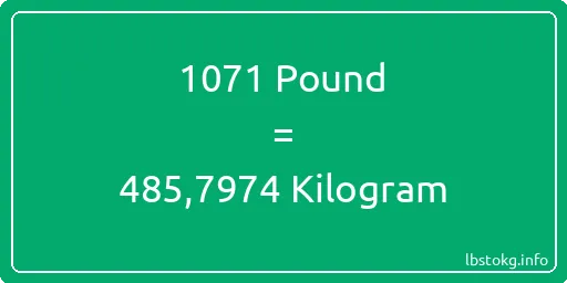 1071 Pound için Kilogram - 1071 Pound için Kilogram