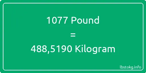 1077 Pound için Kilogram - 1077 Pound için Kilogram