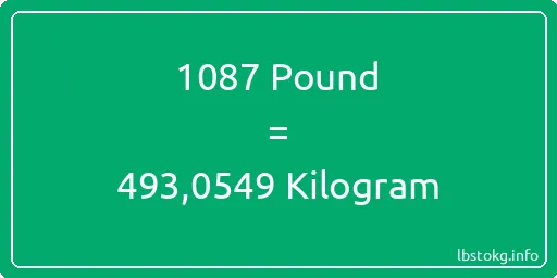 1087 Pound için Kilogram - 1087 Pound için Kilogram