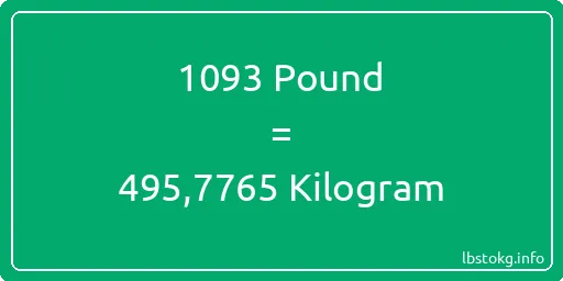 1093 Pound için Kilogram - 1093 Pound için Kilogram