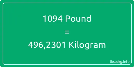 1094 Pound için Kilogram - 1094 Pound için Kilogram