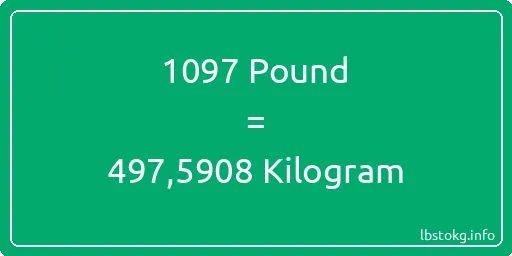 1097 Pound için Kilogram - 1097 Pound için Kilogram