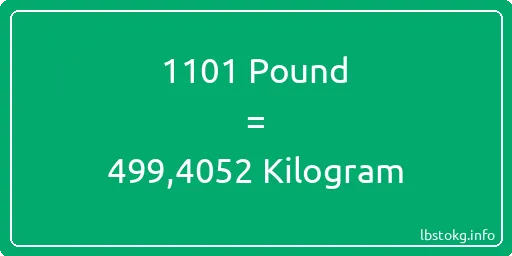 1101 Pound için Kilogram - 1101 Pound için Kilogram