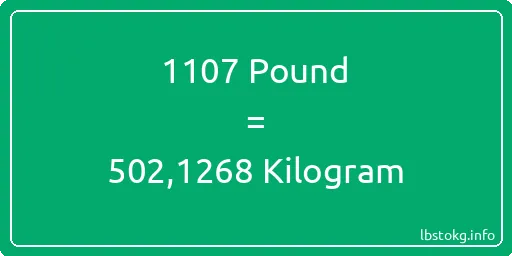 1107 Pound için Kilogram - 1107 Pound için Kilogram