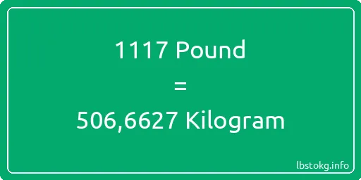 1117 Pound için Kilogram - 1117 Pound için Kilogram